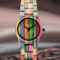 Thumbnail for Bewell W105DL Ladies Bright Color Wood Watch