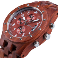 Thumbnail for Bewell W109D Chronograph Red Sandalwood Watch