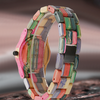 Thumbnail for Bewell W105DL Ladies Bright Color Wood Watch