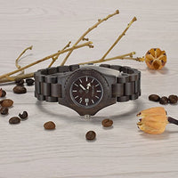Thumbnail for Bewell W020AL Ladies Black Sandalwood Wood Watch