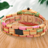 Thumbnail for Bewell W105DL Ladies Pastel Color Wood Watch