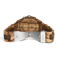 Thumbnail for Bewell 180AG Zebra with Walnut Wood Watch