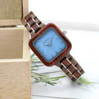 Thumbnail for Bewell W185AL Ladies Walnut with Red Sandalwood Wood Watch