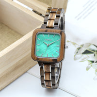 Thumbnail for Bewell W185AL Ladies Walnut with Zebra Wood Watch