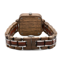 Thumbnail for Bewell W185AL Ladies Walnut with Red Sandalwood Wood Watch