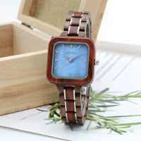 Thumbnail for Bewell W185AL Ladies Walnut with Red Sandalwood Wood Watch