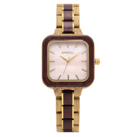 Thumbnail for Bewell W185AL Ladies Oak with Purple Heart Wood Watch
