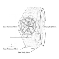 Thumbnail for Bewell Chronograph Bamboo Ebony Wood Watch