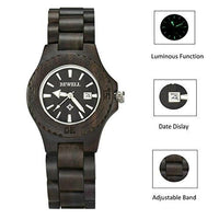Thumbnail for Woman Ladies Bewell Bamboo Ebony Wood Watch Her