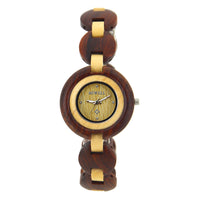 Thumbnail for Bewell W101A Ladies Red Sandalwood & Maple Wood Watch