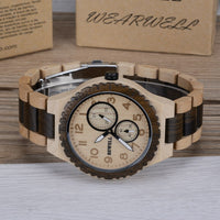Thumbnail for Bewell 154A Classic Maple with Black Sandalwood Watch