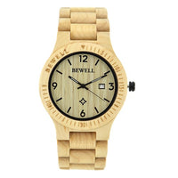 Thumbnail for Bewell 086B Retro Bamboo Maple Wood Watch