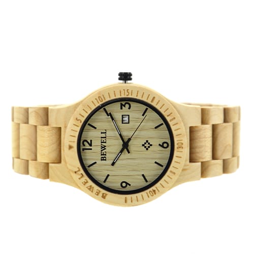Bewell 086B Retro Bamboo Maple Wood Watch