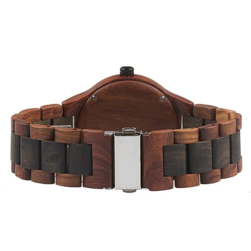 Bewell 154A Classic Red & Black Sandalwood Watch