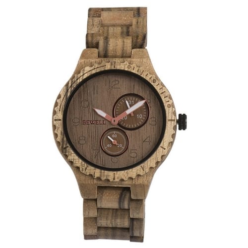 Bewell 154A Classic Black Walnut Wood Watch