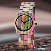 Thumbnail for Bewell W105DL Ladies Bright Color Wood Watch