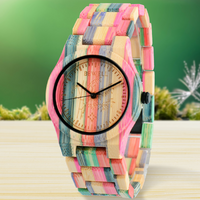 Thumbnail for Bewell W105DG UniSex Bright Color Wood Watch