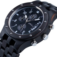 Thumbnail for Bewell W109D Chronograph Black Sandalwood Watch