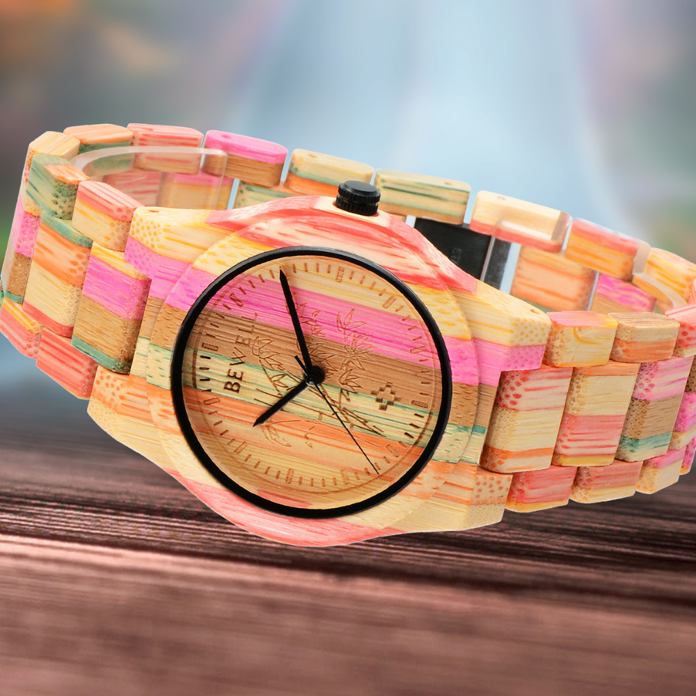 Bewell W105DG UniSex Pastel Color Wood Watch Bewell South Africa