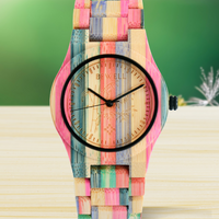 Thumbnail for Bewell W105DG UniSex Bright Color Wood Watch
