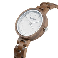 Thumbnail for Bewell 174AL Ladies Black Walnut Wood Watch