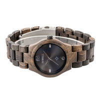 Thumbnail for Bewell 153A Ladies Classic Black Sandalwood Wood Watch