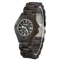 Thumbnail for Woman Ladies Bewell Bamboo Ebony Wood Watch Her