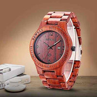 Thumbnail for Bewell 086B Retro Bamboo Red Sandalwood Wood Watch