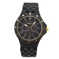 Thumbnail for Bewell Chronograph Bamboo Ebony Wood Watch