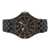 Thumbnail for Bewell Chronograph Bamboo Ebony Wood Watch