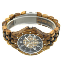 Thumbnail for Bewell Chronograph Bamboo Zebra Wood Watch