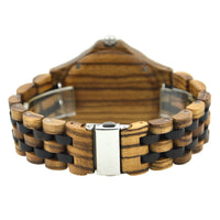 Thumbnail for Bewell Chronograph Bamboo Zebra Wood Watch