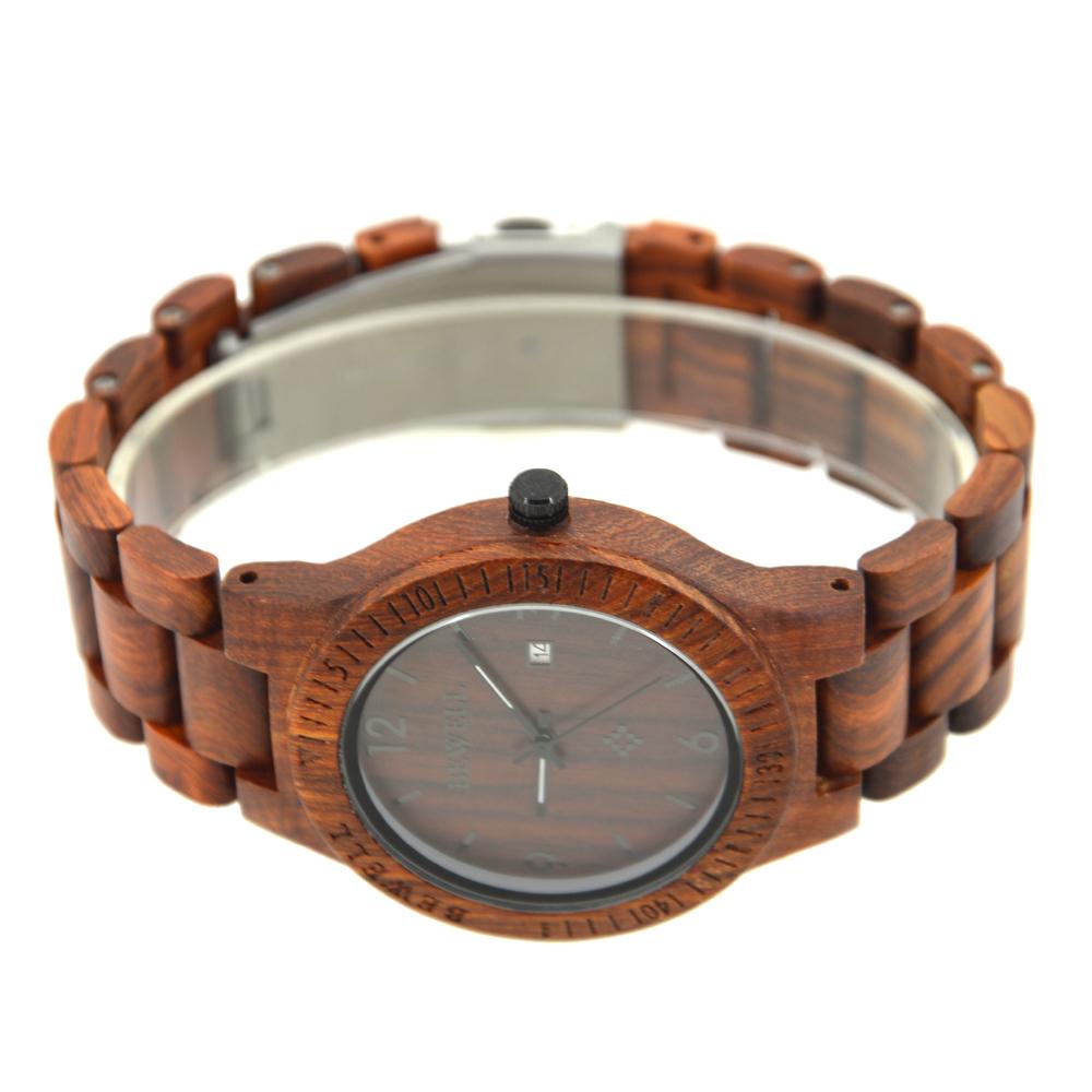 Bewell Classic Retro Bamboo Red Sandalwood Wood Watch Bamboo watch