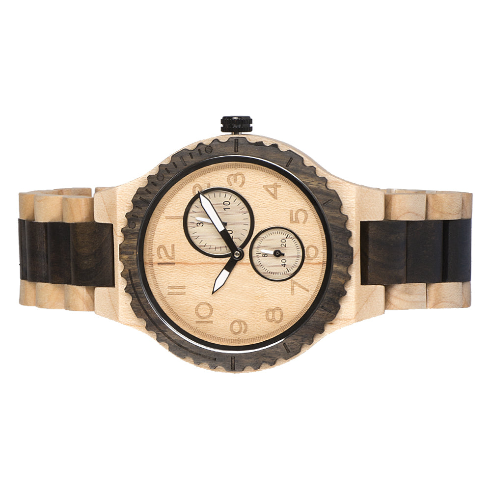 Bewell 154A Classic Maple with Black Sandalwood Watch
