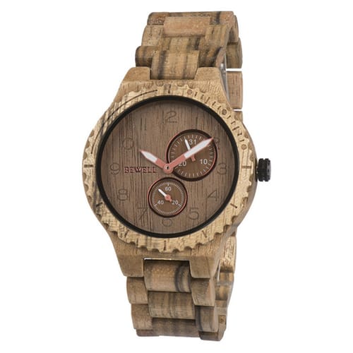Bewell 154A Classic Black Walnut Wood Watch